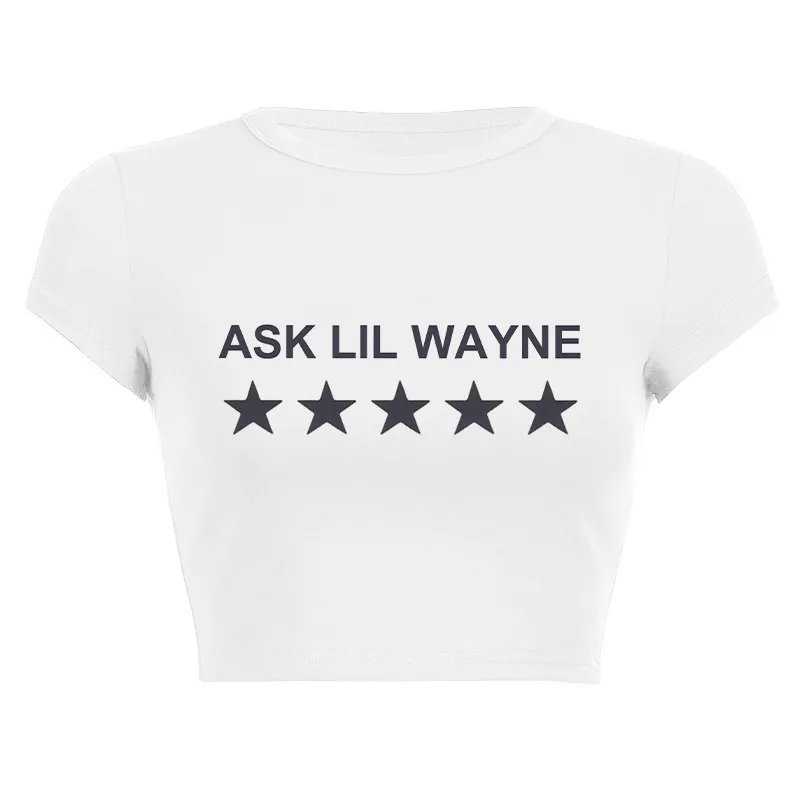 Women Fashion Casual Letter Print Short-Sleeve T-Shirt - Image 4