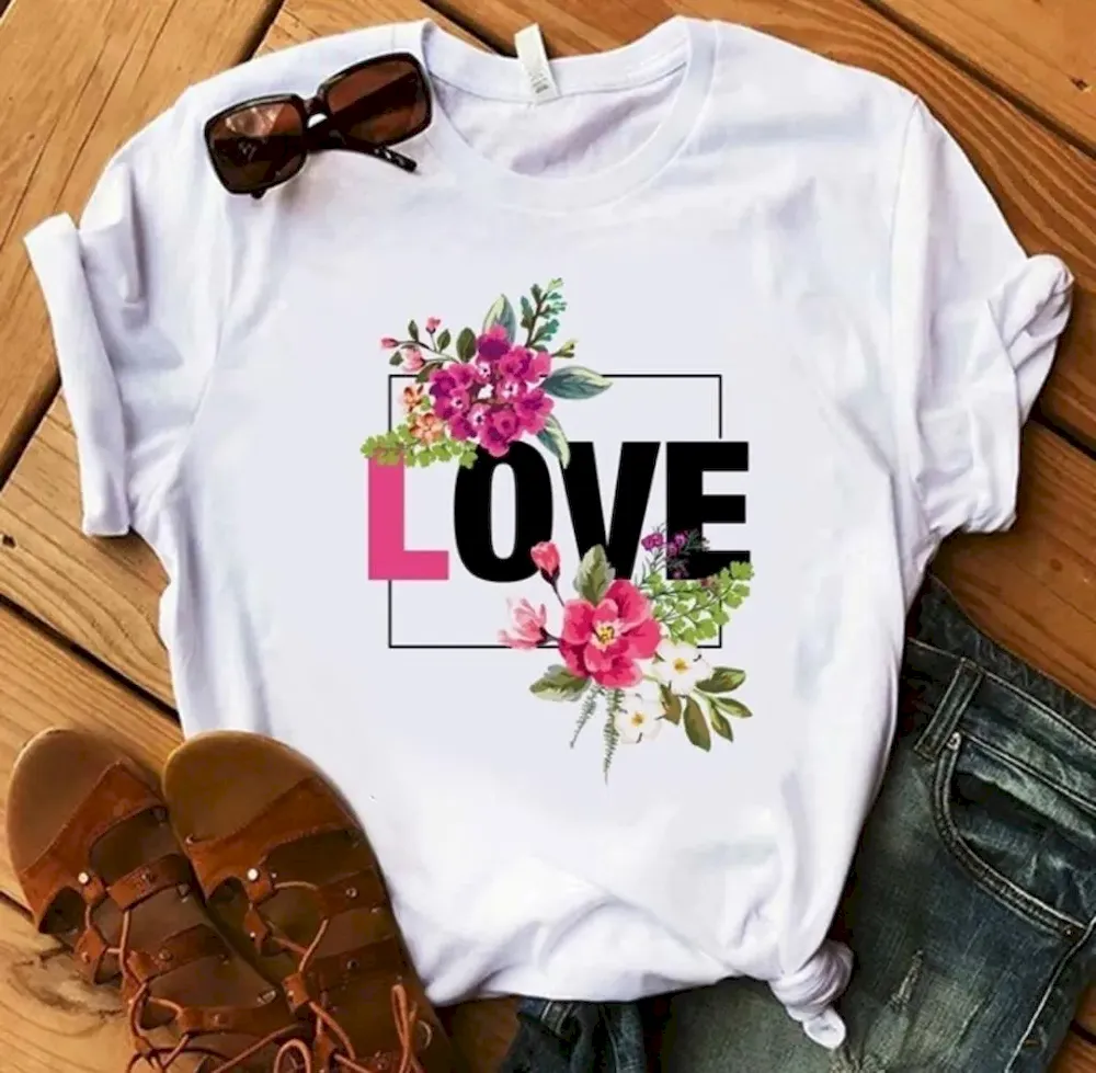 Women Fashion Casual Printed Round Neck Short Sleeve T-Shirt - Image 5