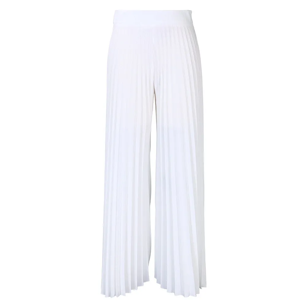 Women Fashion Casual Solid Color Pleated High Waist Wide Leg Pants - Image 6