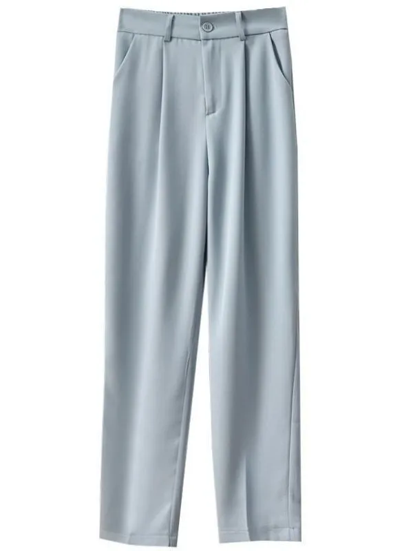 Women Spring And Autumn High Waist Loose Straight Wide Leg Casual Pants - Image 5