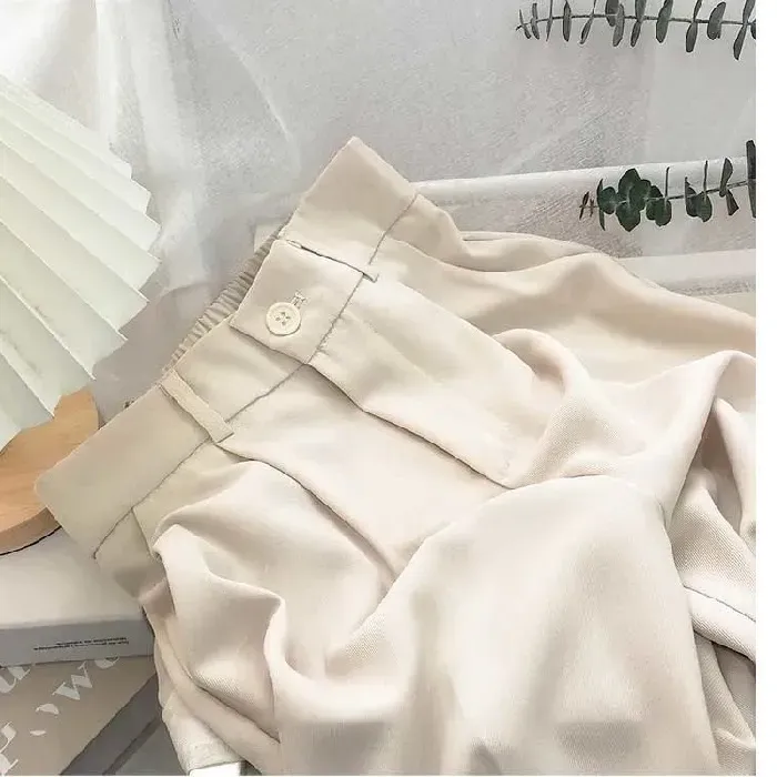 Women Spring And Autumn High Waist Loose Straight Wide Leg Casual Pants - Image 8