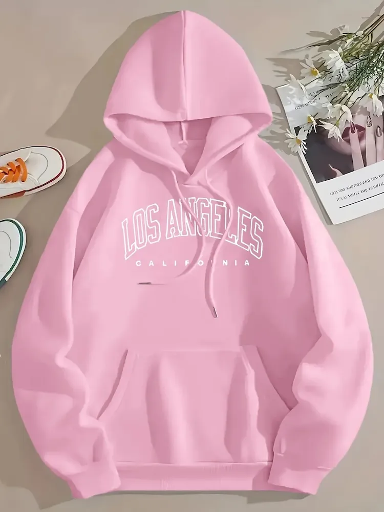 Women Casual Letter-Print Loose Hoodie - Image 4