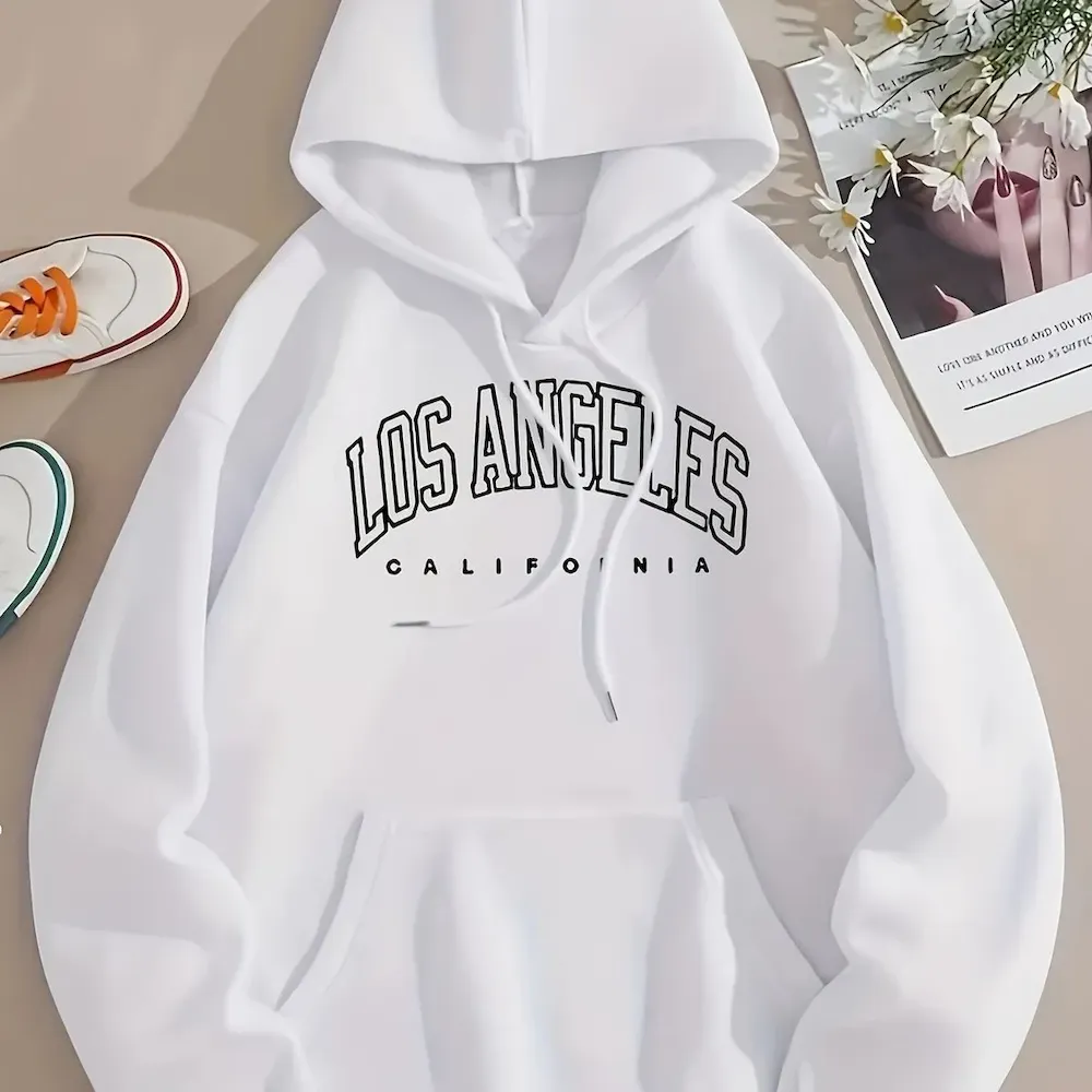 Women Casual Letter-Print Loose Hoodie - Image 8