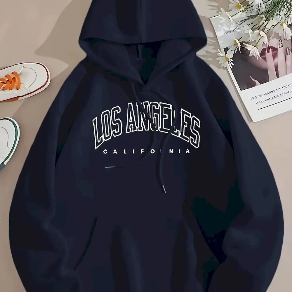 Women Casual Letter-Print Loose Hoodie - Image 13