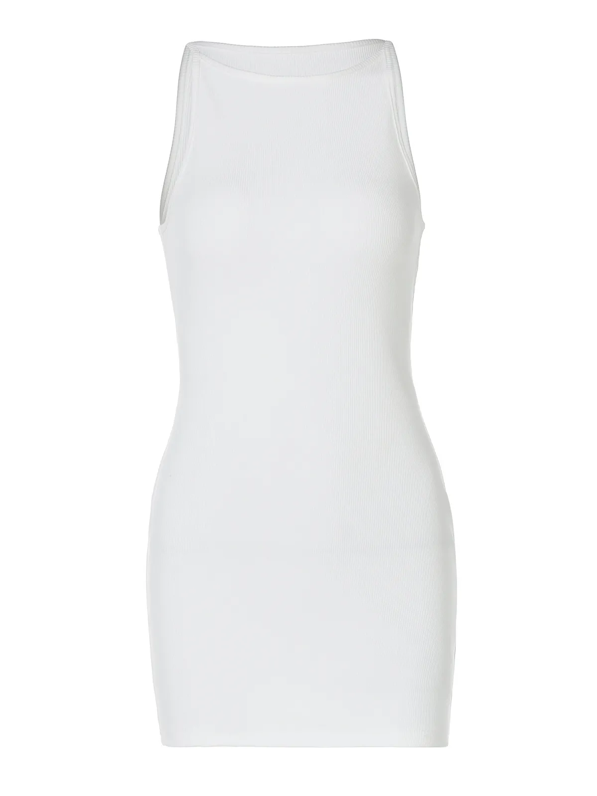 Women Summer Fashion Casual Solid Color Round Neck Sleeveless Short Dress - Image 6