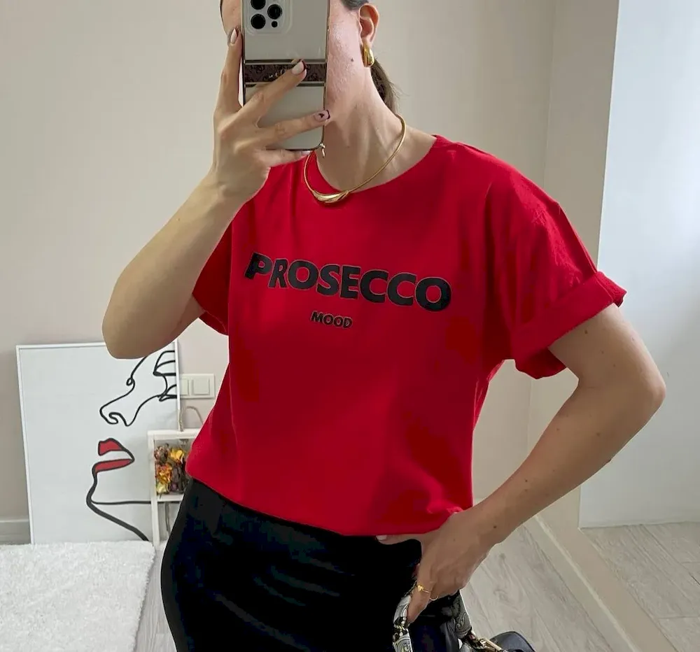 Women Fashion Casual Cotton Letter Printed Round Neck Short-Sleeve Loose T-Shirt - Image 4