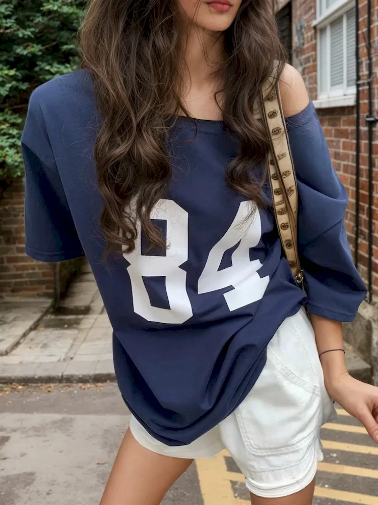 Women Casual Loose Digital Print T-Shirt - Image 6