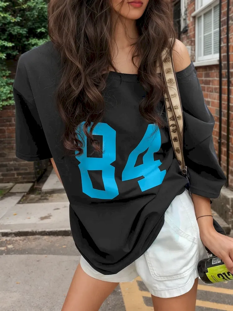 Women Casual Loose Digital Print T-Shirt - Image 8