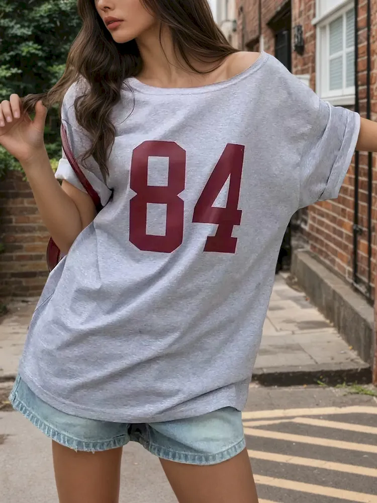 Women Casual Loose Digital Print T-Shirt - Image 10