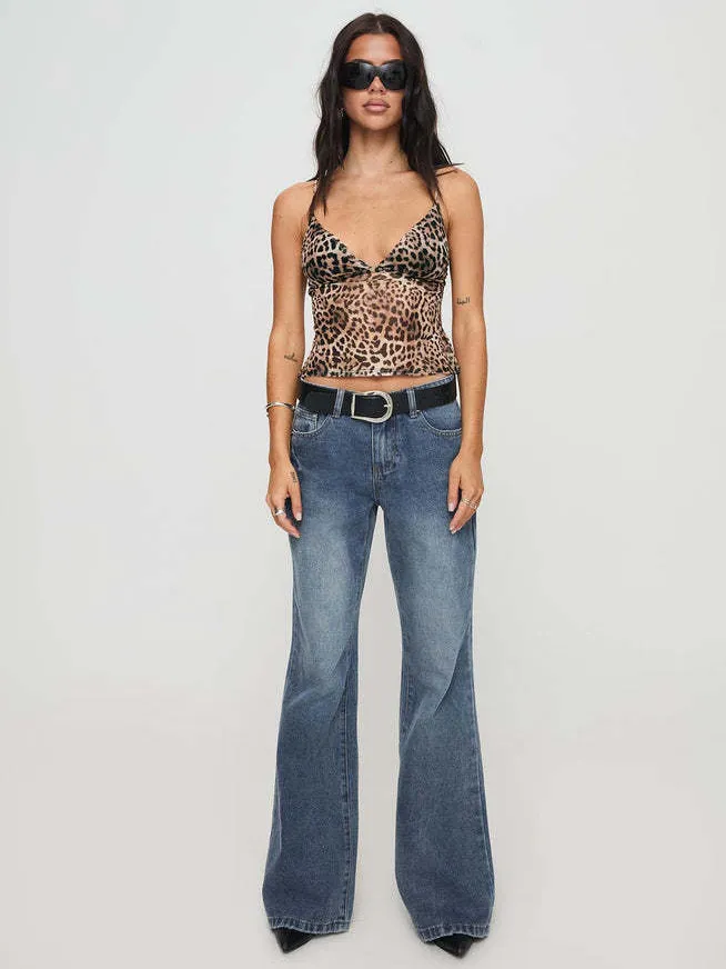 Women Fashion Sexy Leopard Backless Crop Top - Image 4