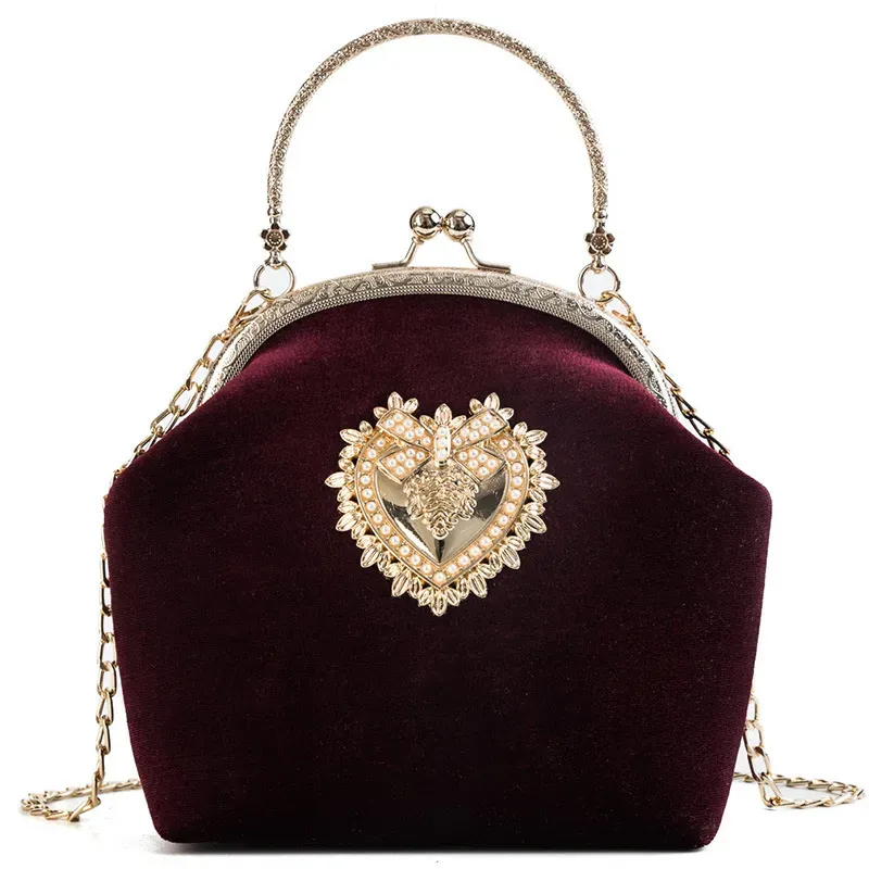 New Design Chic Women Heart Decor Shell Shaped Clasp Handle Bag - Image 16