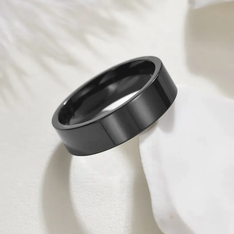 Wholesale Men Women Fashion Simple Stainless Steel Couple Ring - Image 4