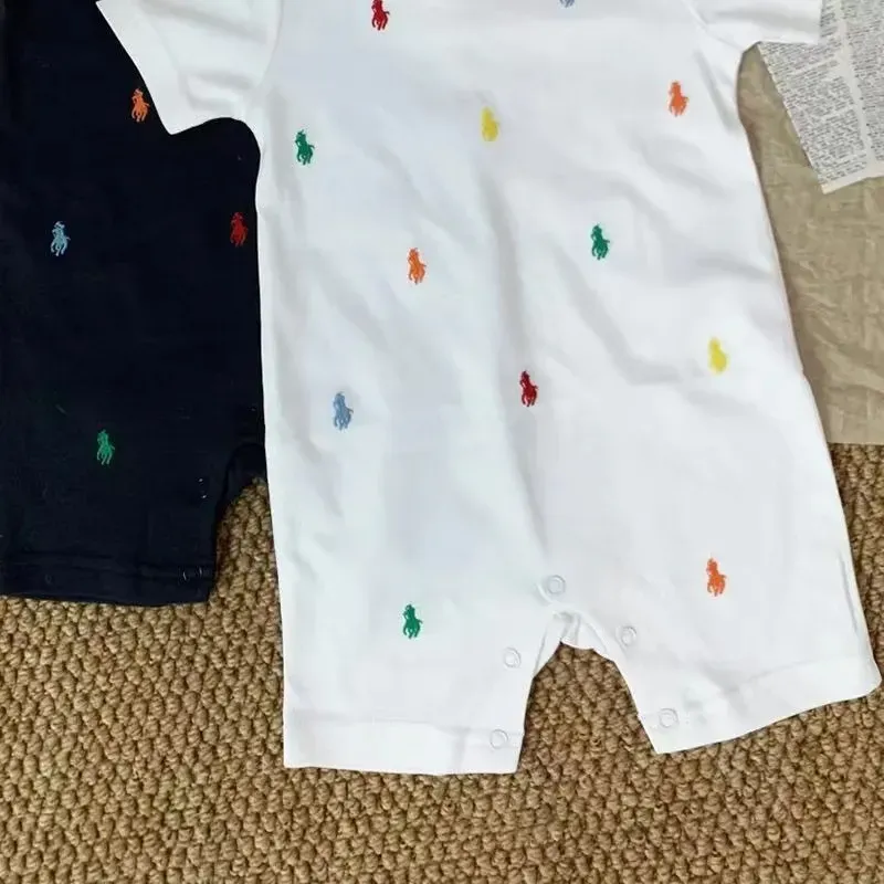 Wholesale Newborn Baby Summer Short-Sleeved Climbing Rompers - Image 4