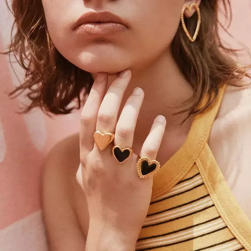 Wholesale Fashion Multicolor Heart Ring