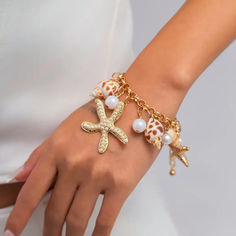 Wholesale Ocean Wind Vacation Beach Starfish Shell Sea Bracelet - Image 3