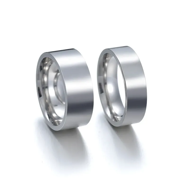 Wholesale Men Women Fashion Simple Stainless Steel Couple Ring - Image 5