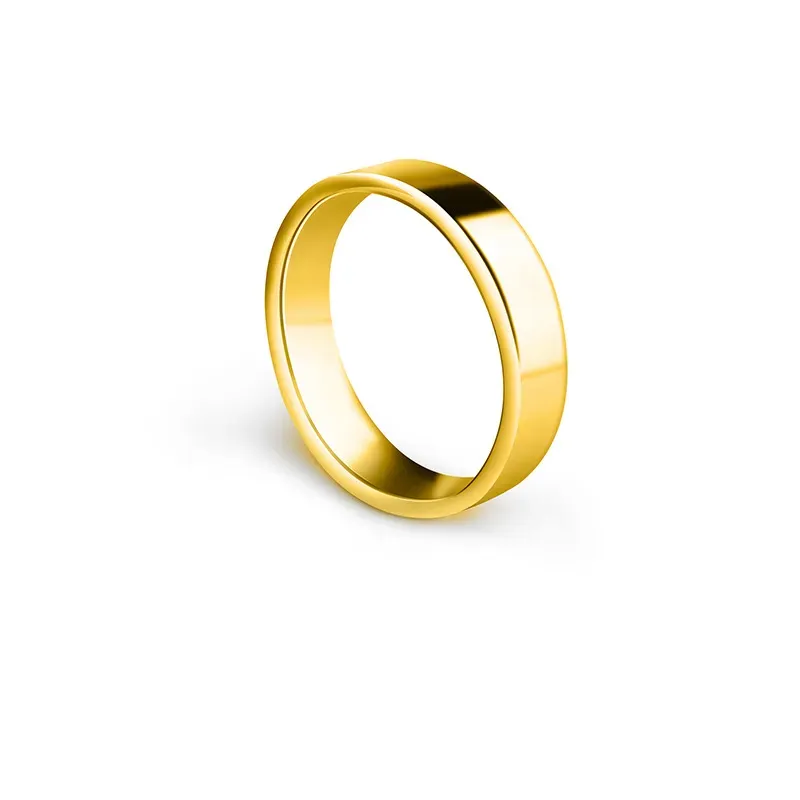 Wholesale Fashion Simple Solid Color Custom Laser Engraving Titanium Steel Ring - Image 6