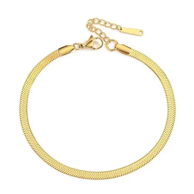 Wholesale Women Men Steel Gold Snake Bone Chain Bracelet - Image 13