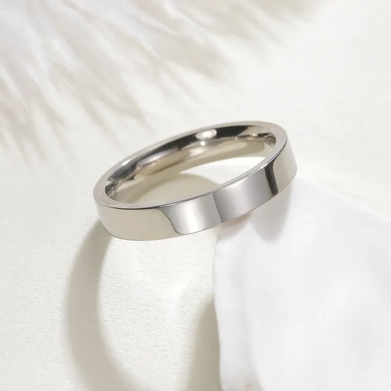 Wholesale Men Women Fashion Simple Stainless Steel Couple Ring - Image 3