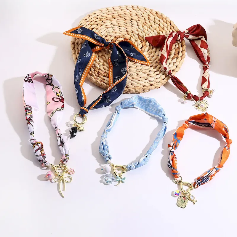 Wholesale Summer Satin Scarf Necklace