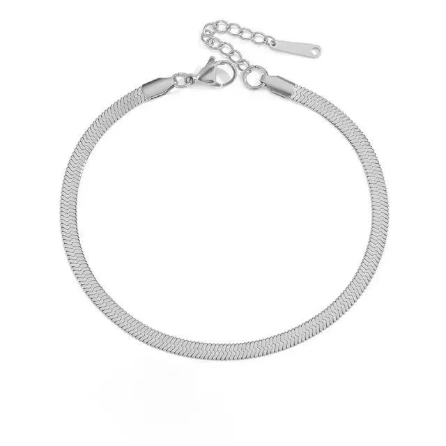 Wholesale Women Men Steel Gold Snake Bone Chain Bracelet - Image 4