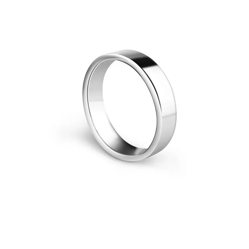 Wholesale Fashion Simple Solid Color Custom Laser Engraving Titanium Steel Ring - Image 5